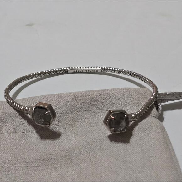 Kendra Scott Silver Rhodium and Grey Pinch Bracelet‎ - Picture 2 of 7